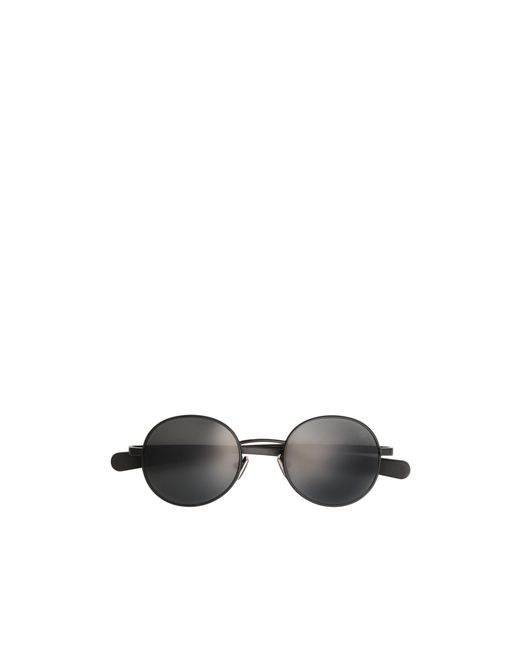 Moncler White Centro Oval Sunglasses for men