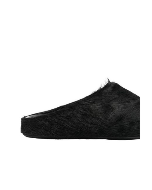 Marni Black Fussbett Slip-On Flat Mules for men