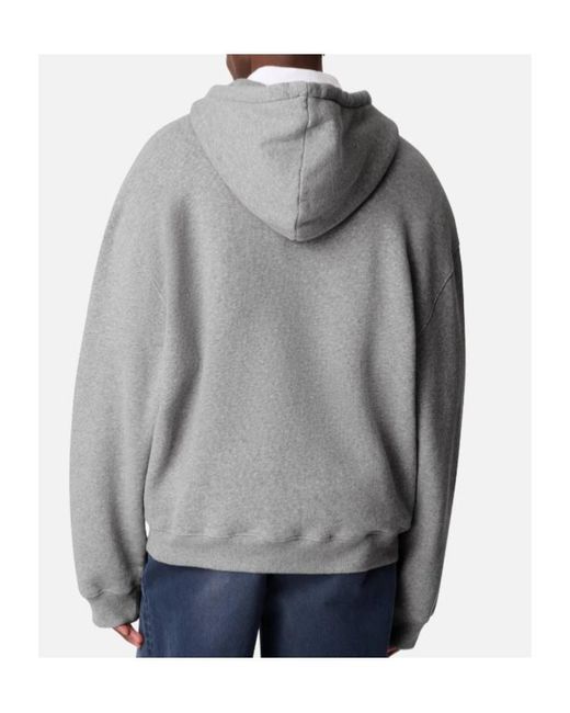 Axel Arigato Gray Rhys Logo-Embroidered Zip-Up Hoodie for men