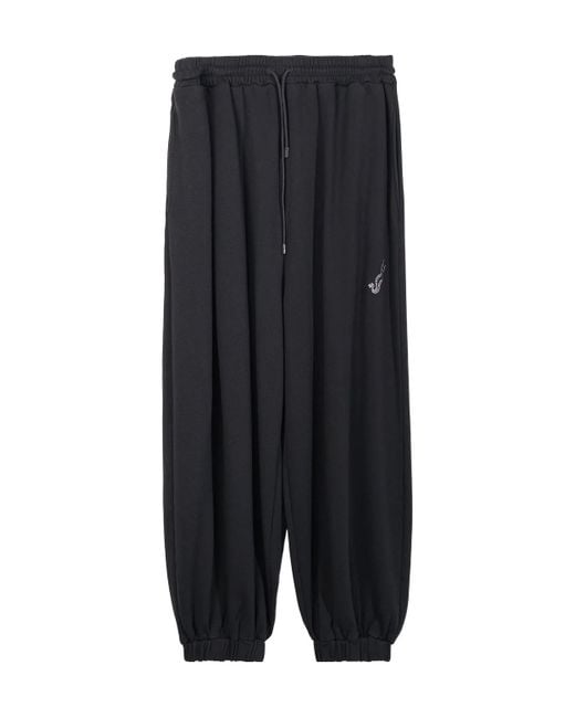 Lu'u Dan Black Baggy Bontan Sweatpants for men