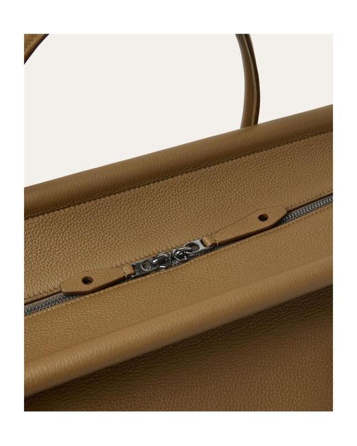 Loro Piana Brown Loom Weekender Travel Bag L42 for men