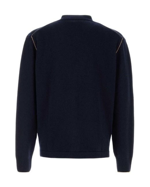 Vivienne Westwood Blue Orb Embroidered V-Neck Cardigan for men