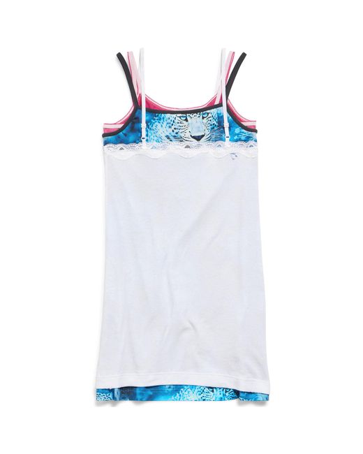 Balenciaga Blue Layered Mini Dress