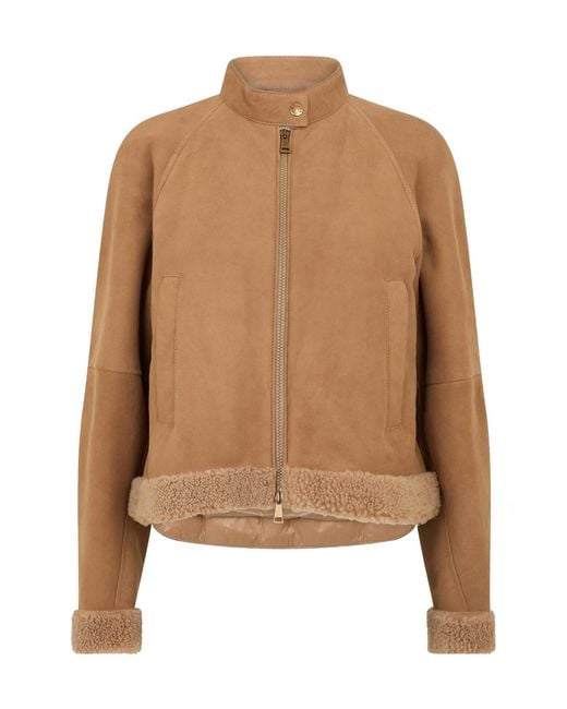 Moncler Brown Tan Suede Jacket