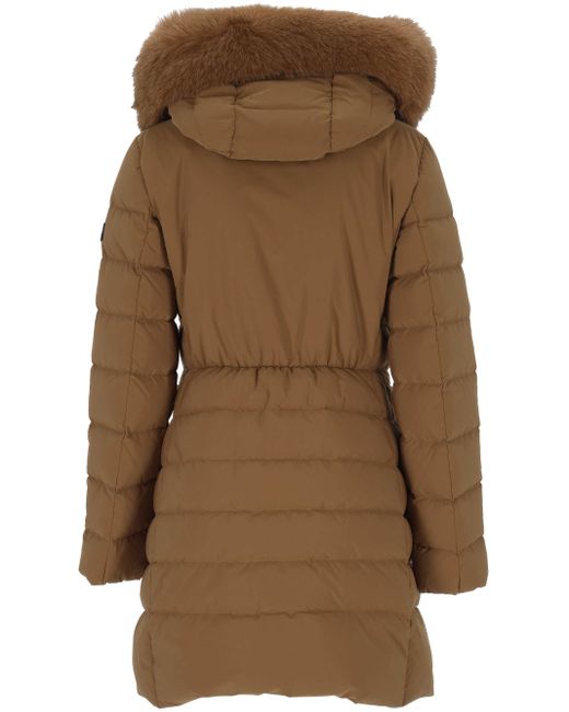 Peuterey Natural Fur-Trimmed Hooded Coat