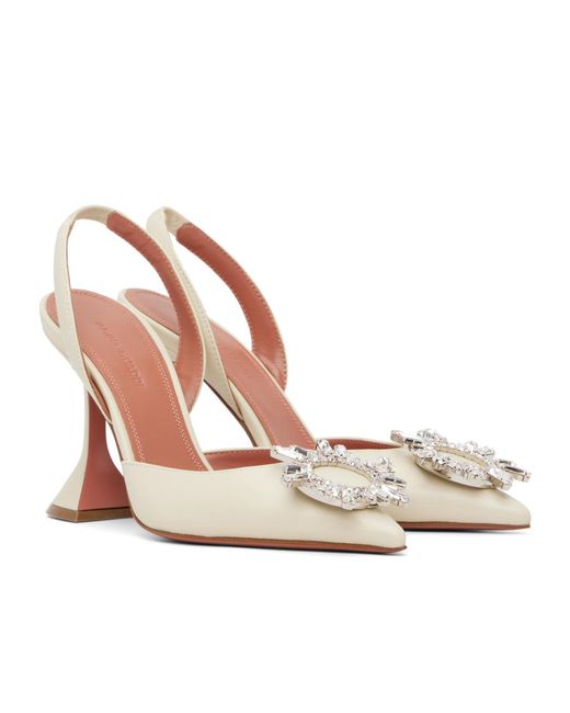 AMINA MUADDI Metallic Begum 95 Sling Pointed-Toe High-Heeled Sandals