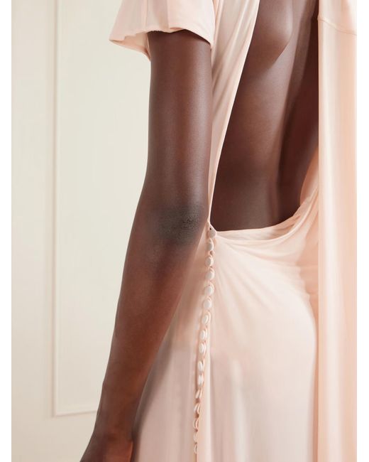 Magda Butrym Pink Cut-Out Detailed Maxi Dress