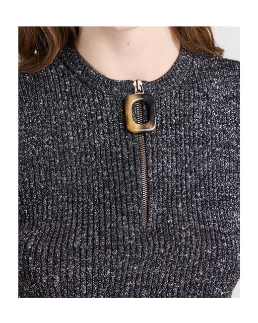 J.W. Anderson Black Ribbed-Knit Zip-Up Vest