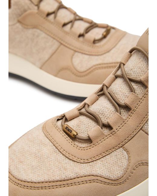 Tod's Natural Sportiva 79K Panelled Knit Sneakers