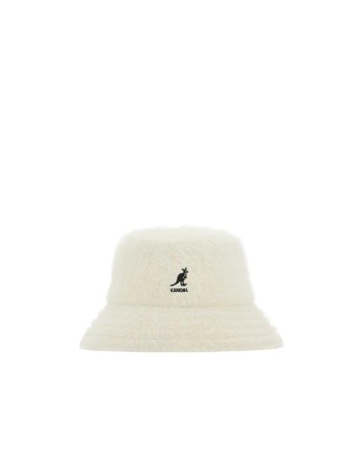 Kangol White Fuzzy Bucket Hat for men