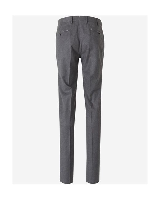 PT01 Gray Tapered Trousers for men