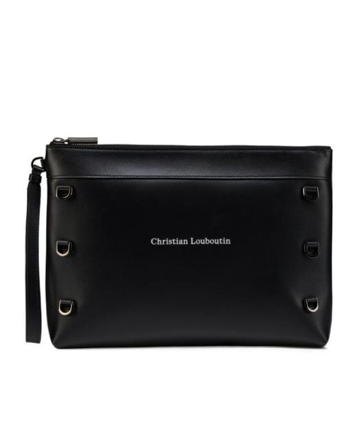 Christian Louboutin Black Kosmica Pouch Bag for men