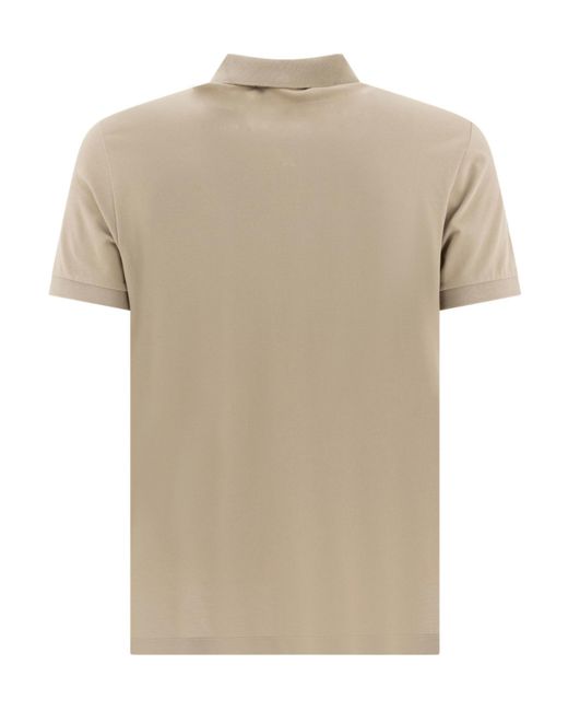 Stone Island Natural Logo Patch Short-Sleeved Polo Shirt for men