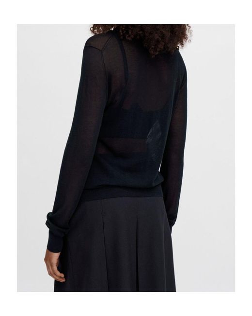 Filippa K Black Sheer Buttoned Cardigan