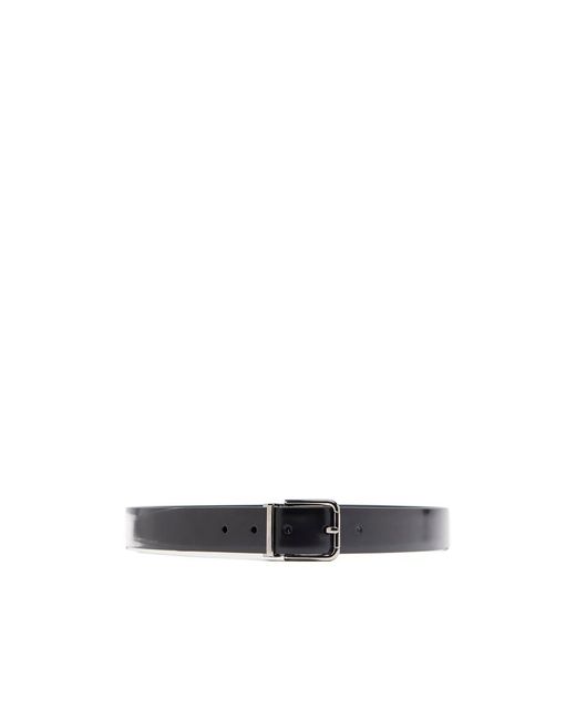 Dolce & Gabbana Black Logo Engraved Belt for men