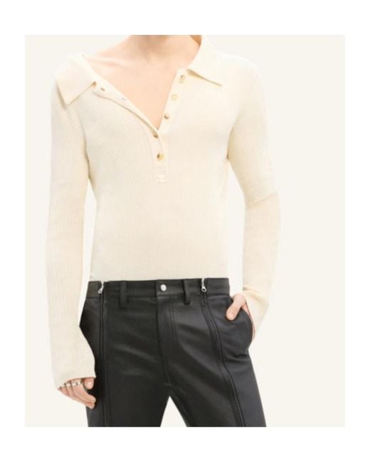 Courreges White Courrèges Button-Fastened Knitted Jumper