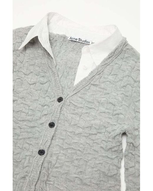 Acne White Layered Cardigan