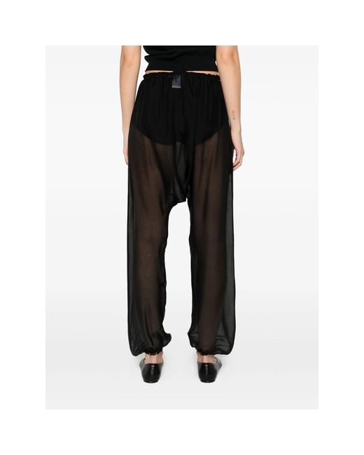Paloma Wool Black Silk Palazzo Trousers