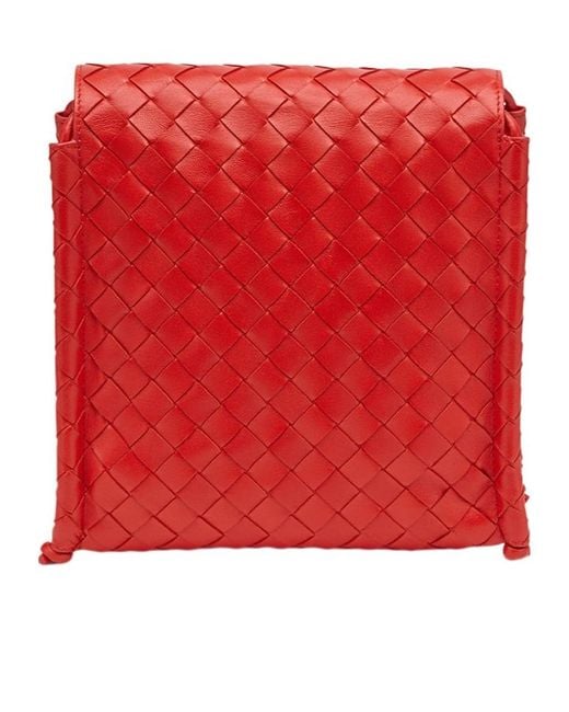 Bottega Veneta Red Intrecciato Crossbody Bag
