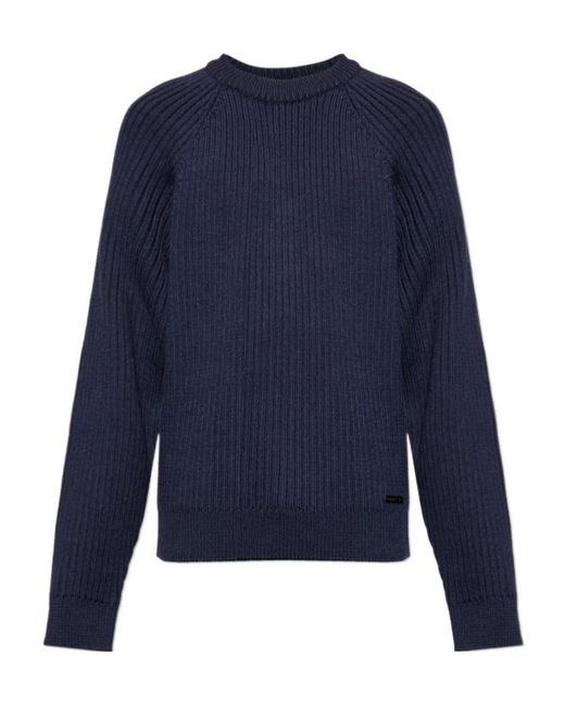 DSquared² Blue Crewneck Knitted Jumper for men