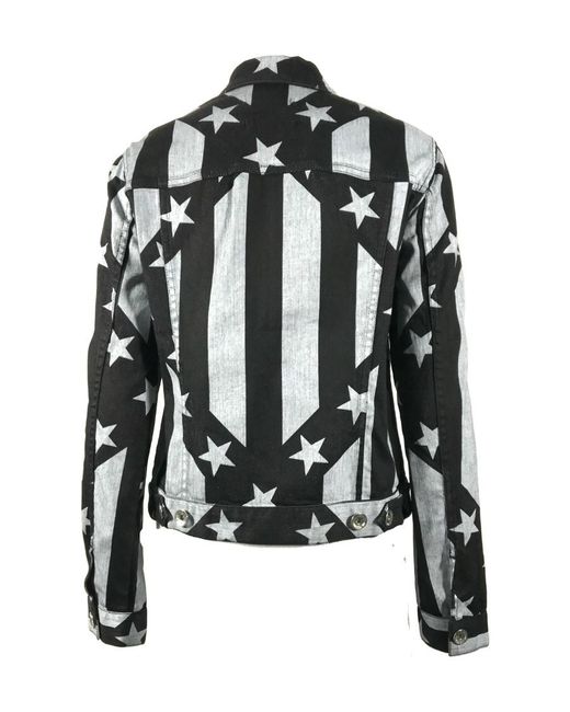Moschino Black Logo Denim Coat