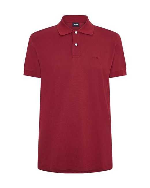Boss Red Logo Short-Sleeve Polo Shirt for men