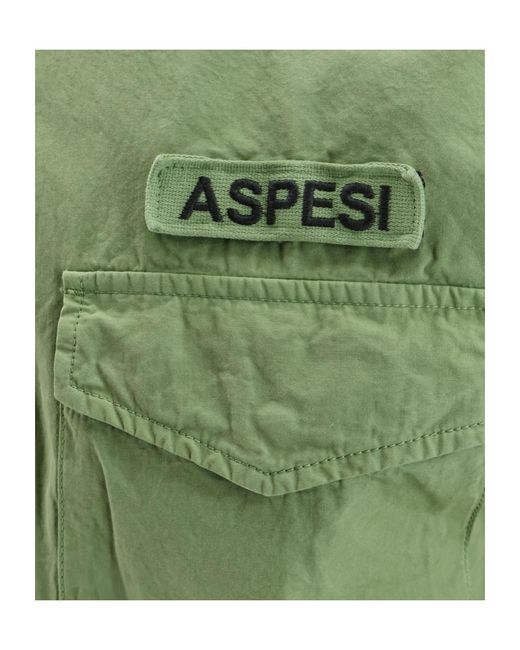 Aspesi Green Patch Pocket Shirt for men