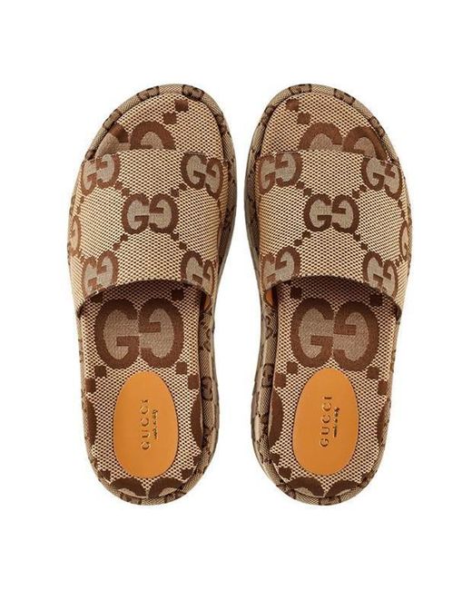 Gucci White Logo Slippers
