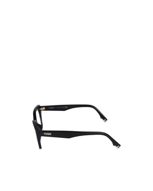 Fendi White Eyewear Butterfly Frame Glasses