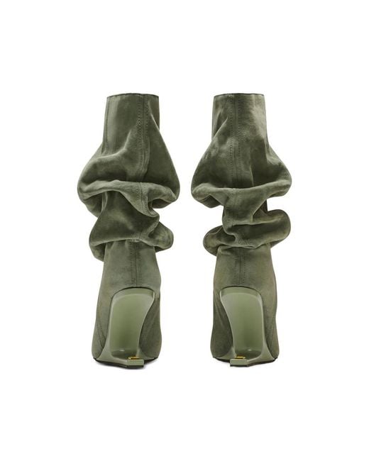 Balmain Green No Wedge Ankle Boots