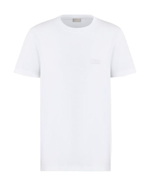 Dior White Homme Crewneck Short-Sleeved T-Shirt for men