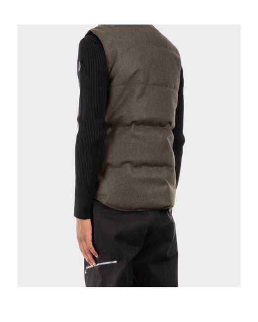 Canada Goose Gray Logo-Patch Padded Gilet for men