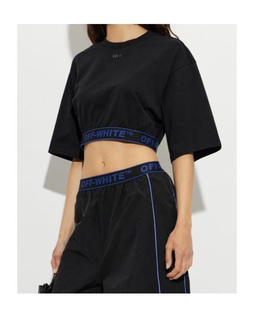 Off-White c/o Virgil Abloh Black Cropped T-Shirt