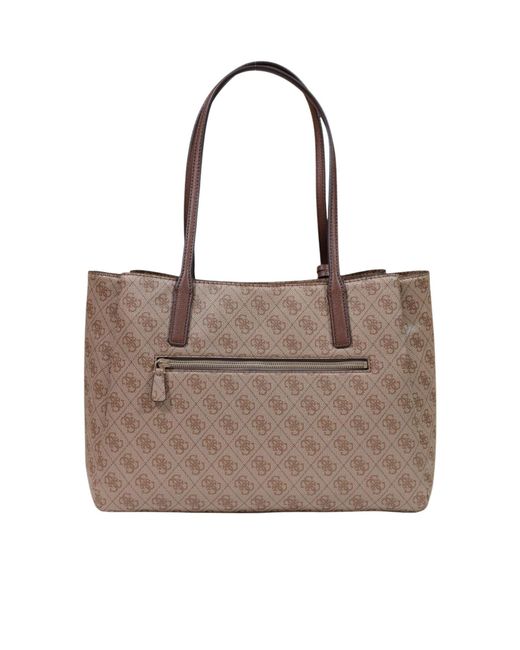 Guess Brown Patterned Handbag