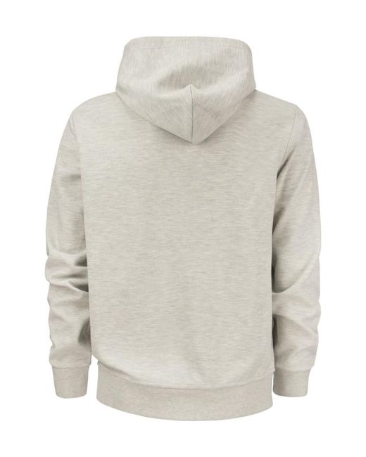 Polo Ralph Lauren Gray Double Knit Hoodie Sweatshirt for men