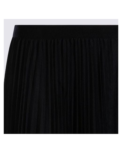 Fabiana Filippi Black Pleated Tulle Skirt