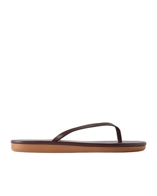 Ancient Greek Sandals Brown Leather Flip Flops