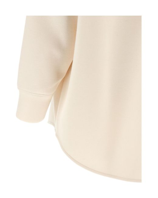Fabiana Filippi Natural Scuba Curved Hem Shirt