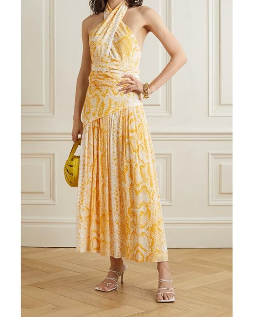 Proenza Schouler Metallic Snake Print Dress