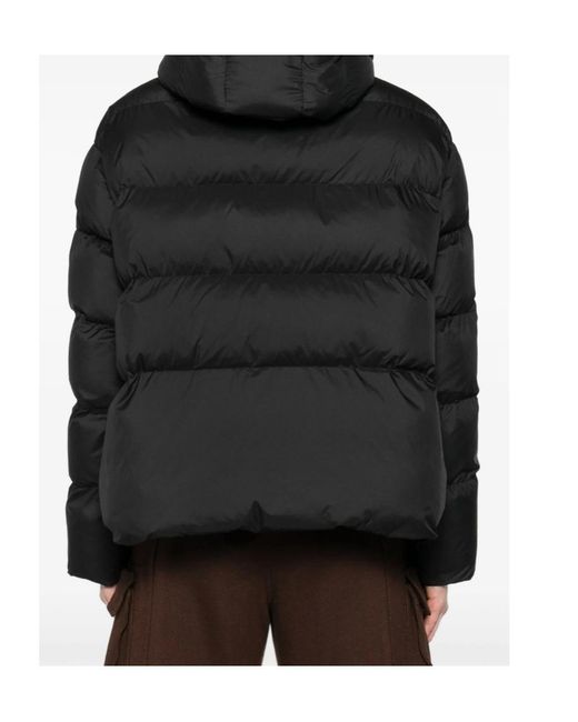 Pinko Black Zip-Up Hooded Coat