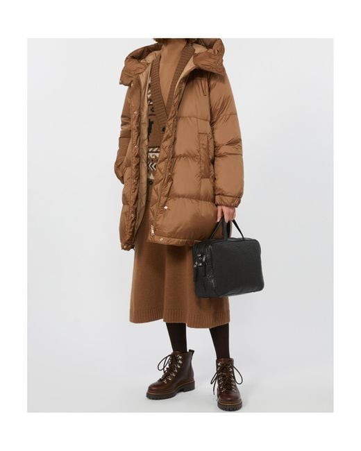 Weekend by Maxmara Brown Anfora Hooded Reversible Jacket