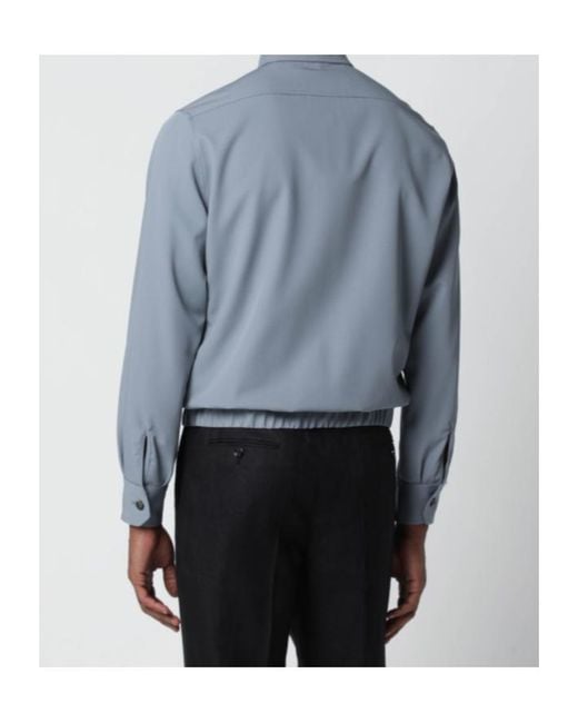 Lardini Blue Buttoned Shirt Jacket for men