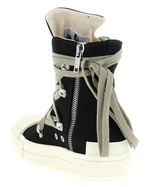 Rick Owens Black 'Megalace Sneaks' Sneakers
