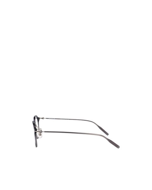 Montblanc White Eyewear Pantos Frame Glasses for men