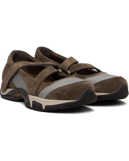 Our Legacy Brown Mary Jane Strap Low-Top Sneakers