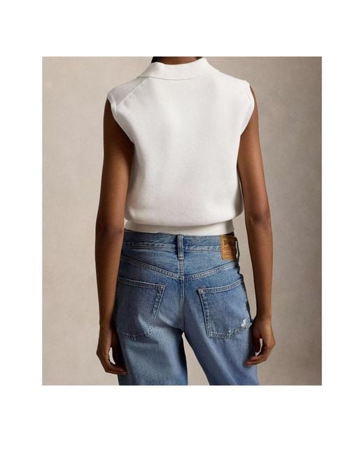 Polo Ralph Lauren White Sleeveless Polo