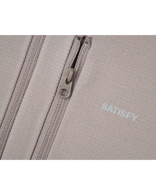 Satisfy Gray Half-Zip Sweatshirt for men