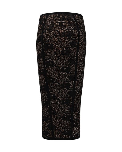Elisabetta Franchi Black Sleeveless Off-The-Shoulder Dress