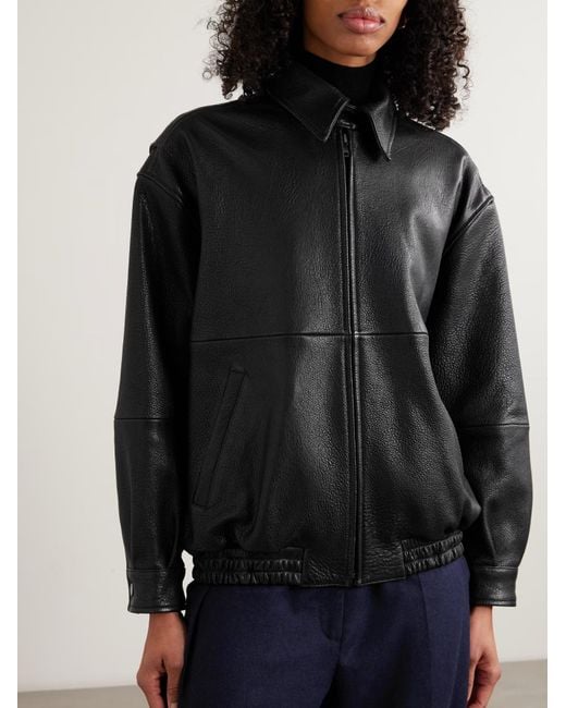 Nour Hammour Black Doran Patchwork Leather Jacket