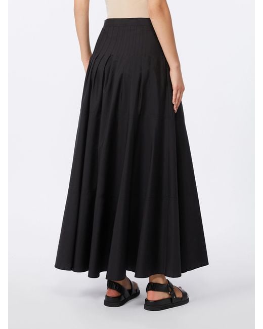 Max Mara Black Studio Opera Pleated Skirt
